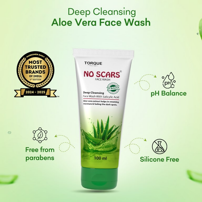 Torque's No Scars Aloevera Face Wash For Deep Cleansing | Grocsy