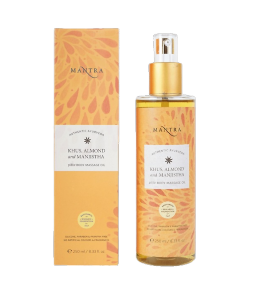 Mantra Herbal Khus, Almond and Manjistha Pitta Body Massage Oil | Grocsy