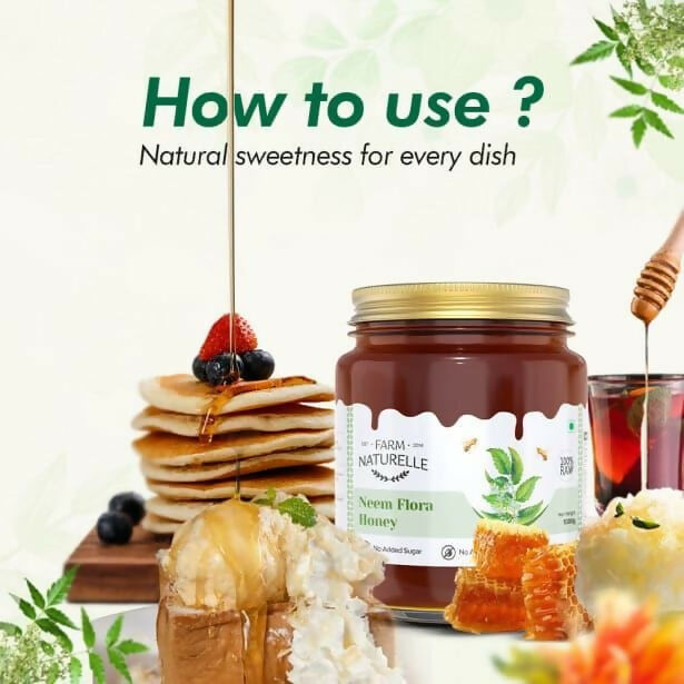Farm Naturelle Neem Flora Honey – Pure, Raw & Natural Honey for Health | Grocsy