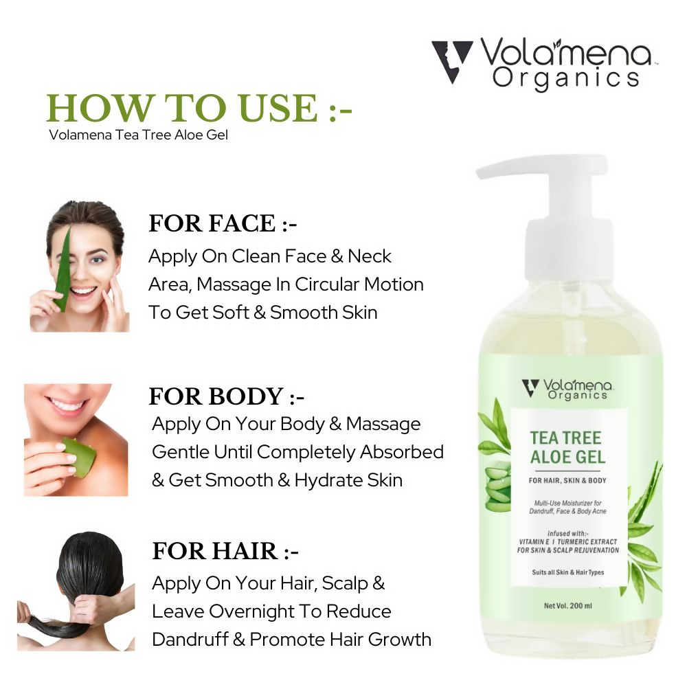 Volamena Tea Tree Aloe Vera Gel | Grocsy