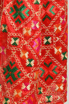 Joban Fashion Multi Color Cotton Embroidery Work Phulkari Dupatta | Grocsy