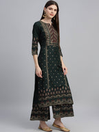 Cheera Printed Kurta Palazzo set (CH117KP) | Grocsy