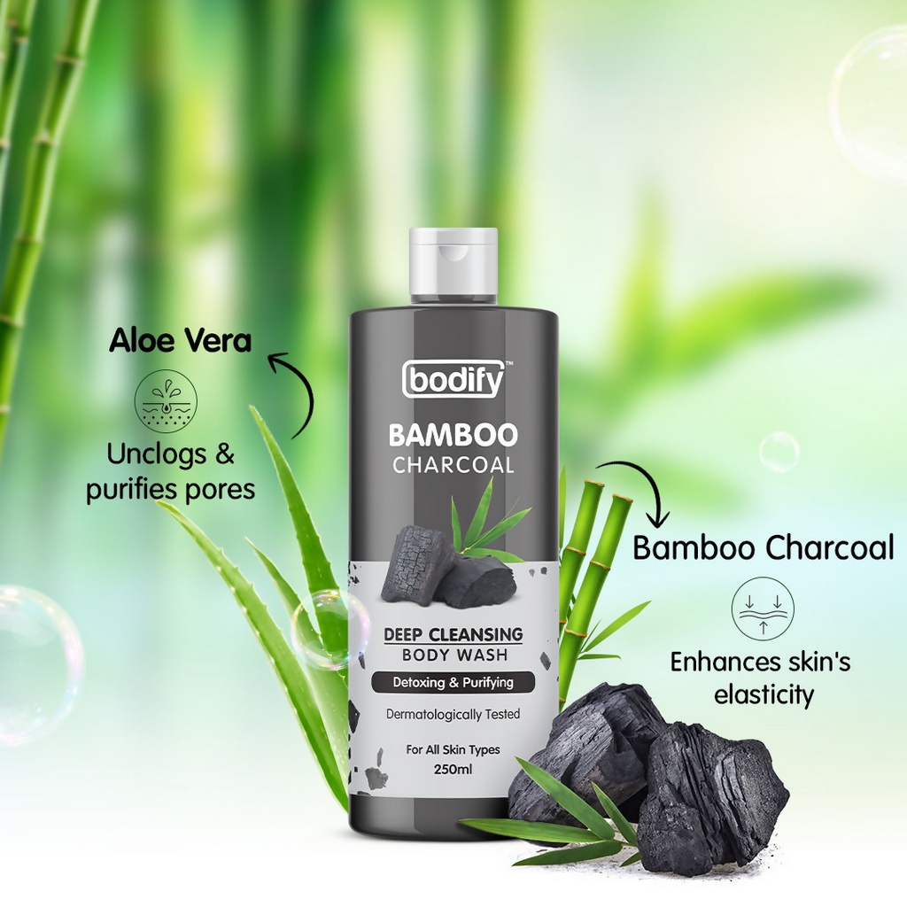 Bodify Bamboo Charcoal Deep Cleansing Body Wash | Grocsy