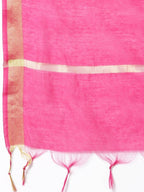 Myshka Pink Color Chanderi silk Printed Kurta With Pant Dupatta Set | Grocsy