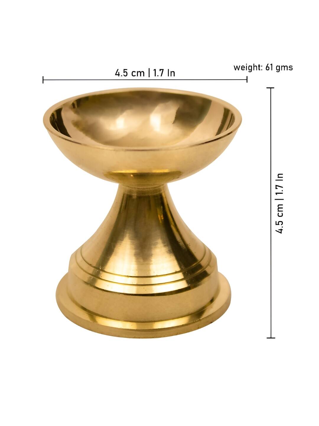 Spillbox Gold-Toned Brass Niranjan Deep Pooja Essential | Grocsy