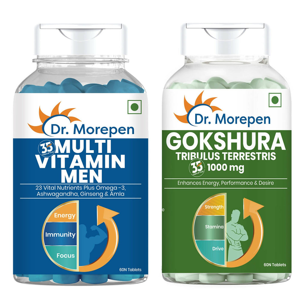 Dr. Morepen Gokshura & Multivitamin Men Tablets Combo | Grocsy