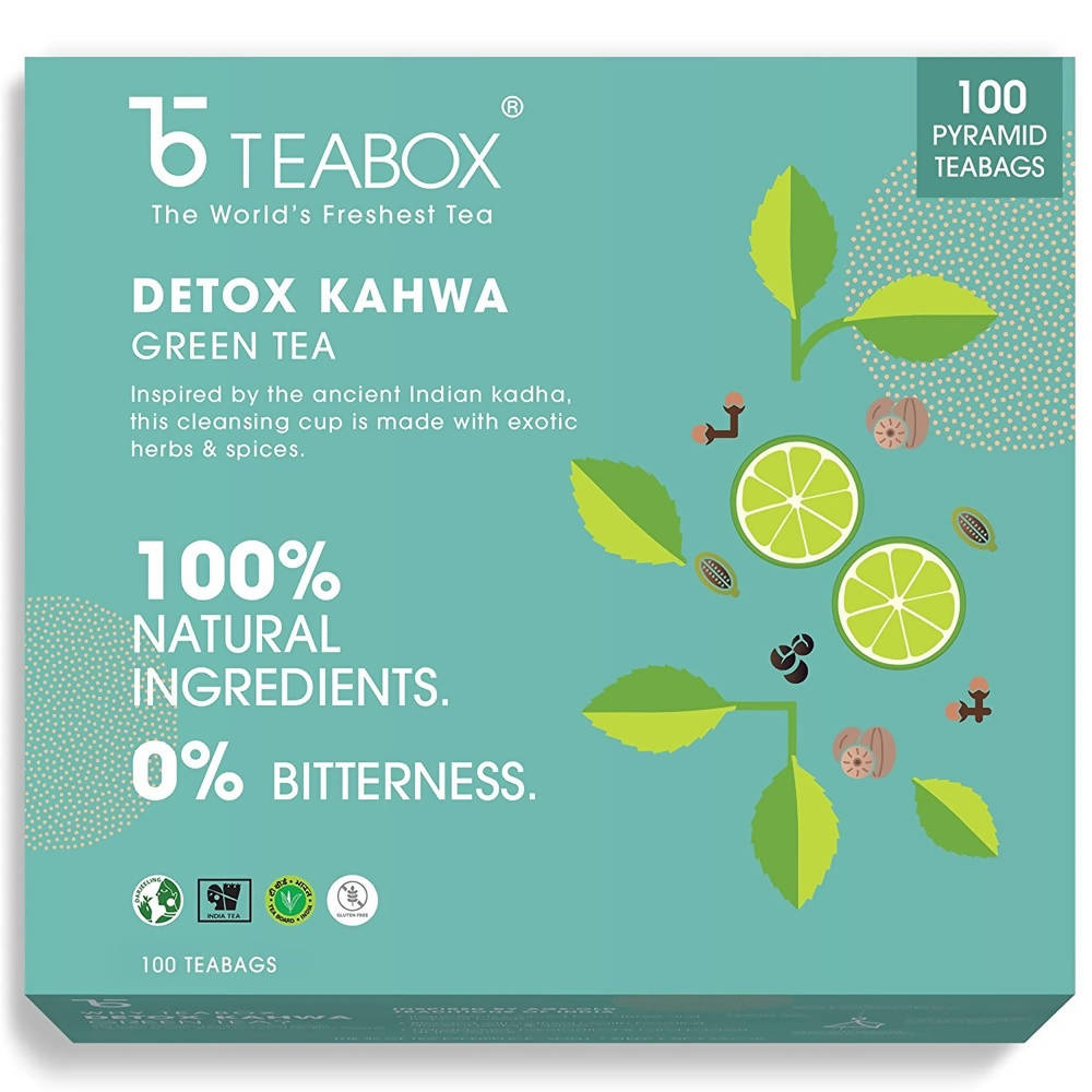 Teabox Detox Kahwa Green Tea Bags | Grocsy