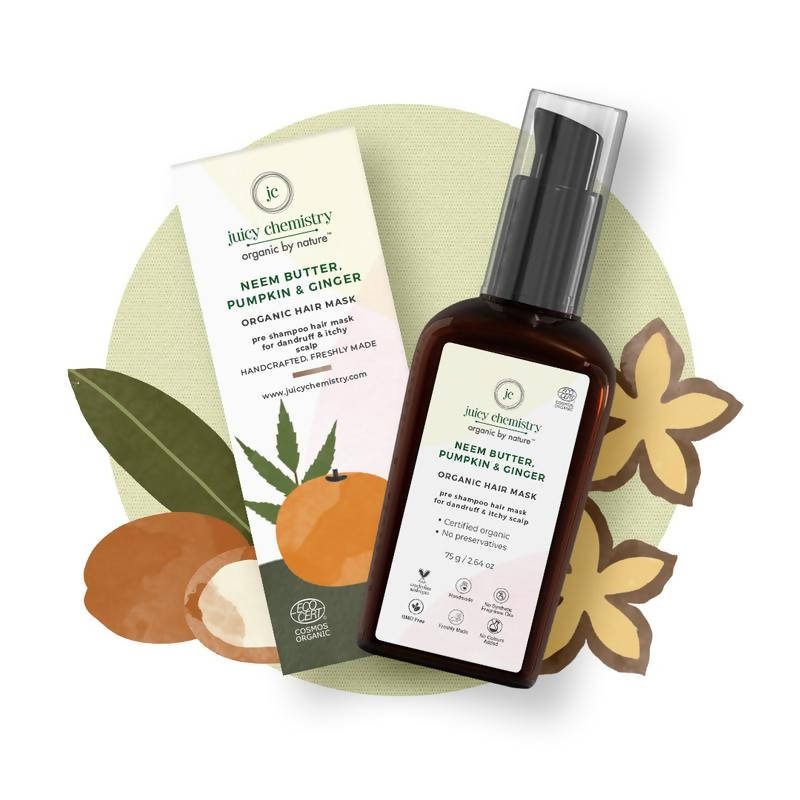 Juicy Chemistry Neem Butter, Pumpkin & Ginger Hair Mask | Grocsy