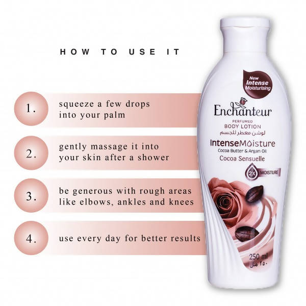 Enchanteur Coco Butter & Argan Oil Perfumed Body Lotion | Grocsy