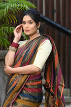 Beatitude Multicolor Tissue Silk Saree | Grocsy