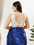 Joban Fashion Gold Sequins Padded Blouse With V Neck Sleeveless | Grocsy