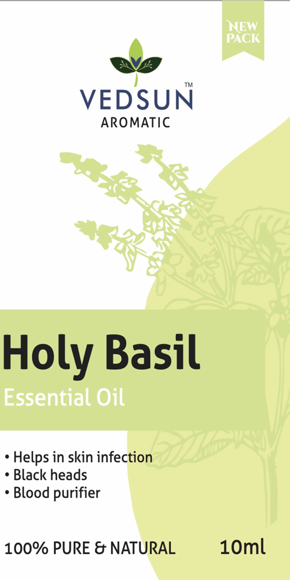 Vedsun Naturals Tulsi/Holy Basil Oil Pure & Organic for Skin | Grocsy