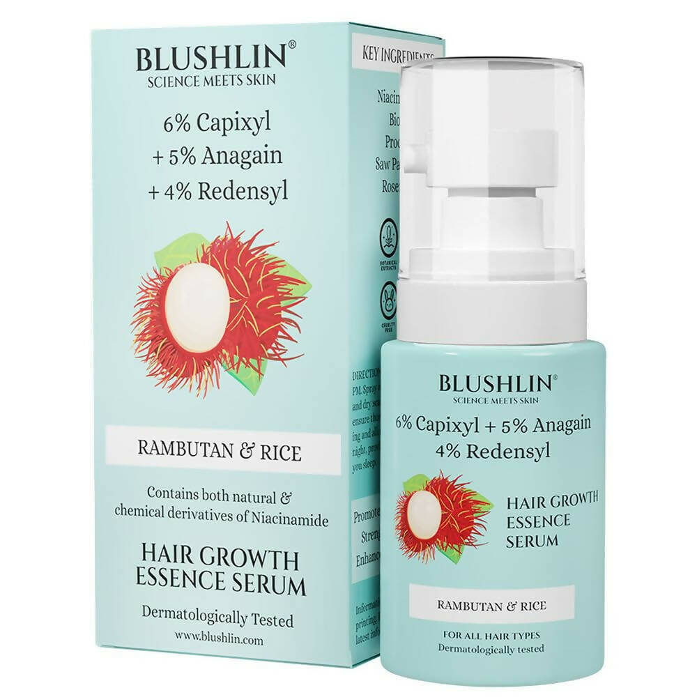 Blushlin Hair Growth Serum with 6% Capixyl, 4% Redensyl & 5% Anagain | Grocsy