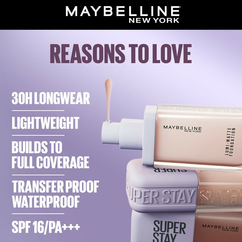 Maybelline New York Super Stay Lumi-Matte Liquid Foundation - 125 | Grocsy