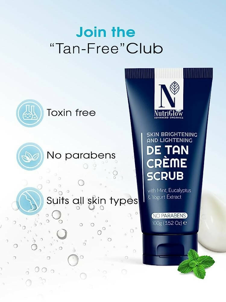 NutriGlow Advanced Organic De Tan Creme Scrub | Grocsy