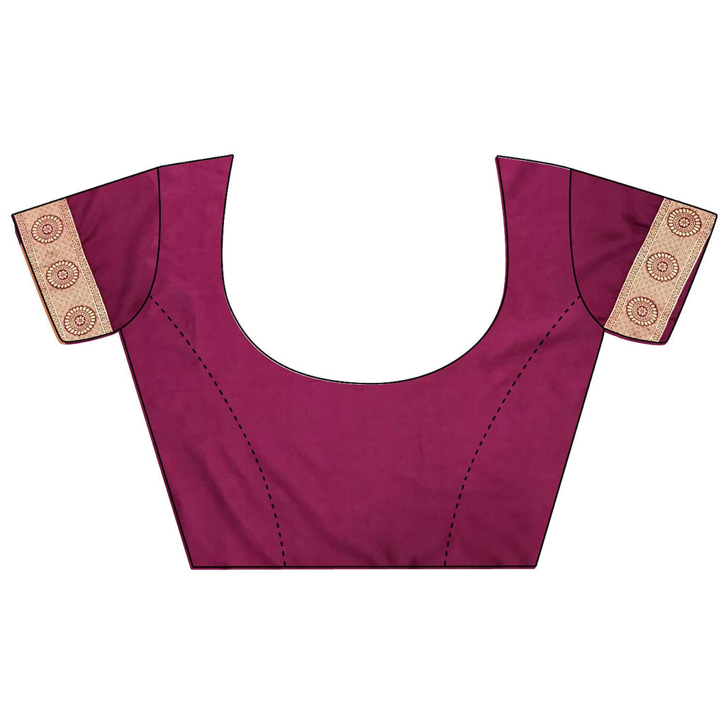 Joban Fashion Maroon Paisley Soft Silk Banarasi Saree | Grocsy