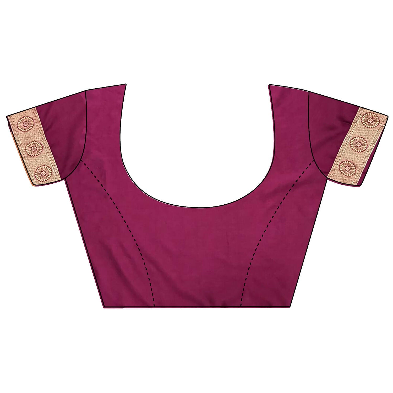Joban Fashion Maroon Paisley Soft Silk Banarasi Saree | Grocsy