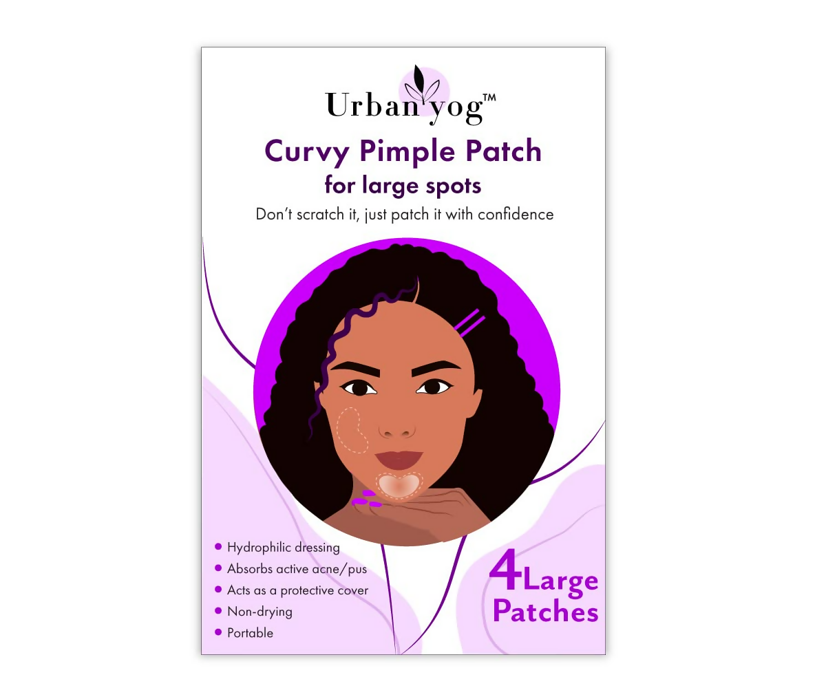 Urban Yog Acne Curvy Pimple Patch - Invisible Facial Stickers cover | Grocsy