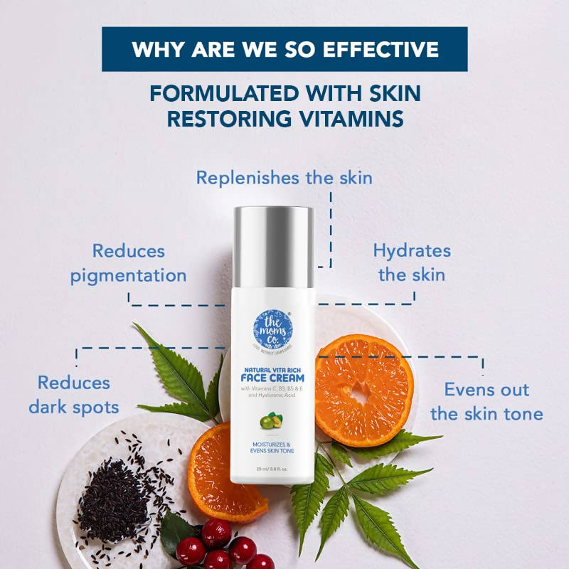 The Moms Co Natural Vita Rich Face Cream | Grocsy