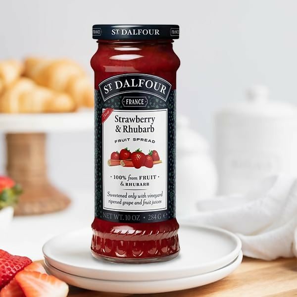 ST. DALFOUR Strawberry & Rhubarb Fruit Spread | Grocsy