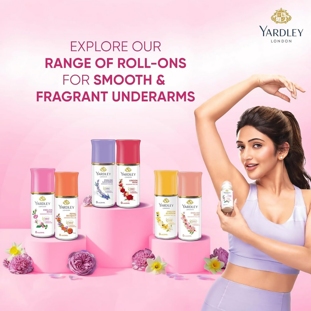 Yardley London English Rose Anti Perspirant Deodorant Roll On for Women | Grocsy