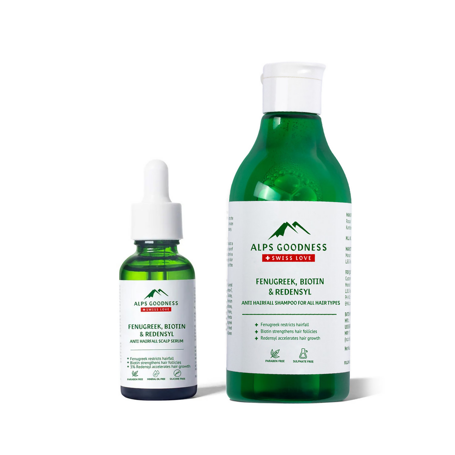 Alps Goodness Anti Hairfall Solution Combo (Anti Hairfall Shampoo & Anti Hairfall Scalp Serum) | Grocsy