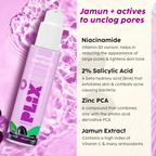 PLIX The Plant Fix Jamun Active Acne Regime With Cleanser, Toner & Moisturizer For Women & Men | Grocsy
