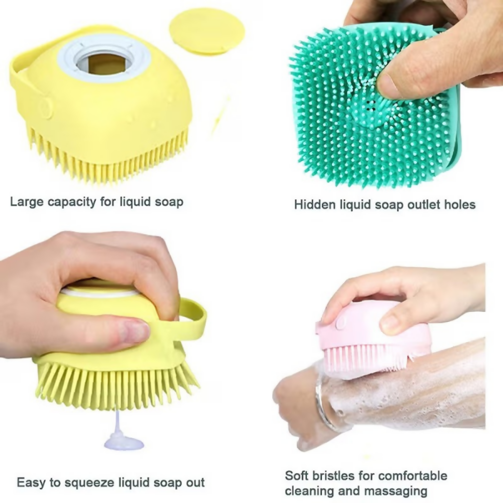 Bronson Professional Silicone Shower Scrubber Exfoliating Bath Brush | Grocsy
