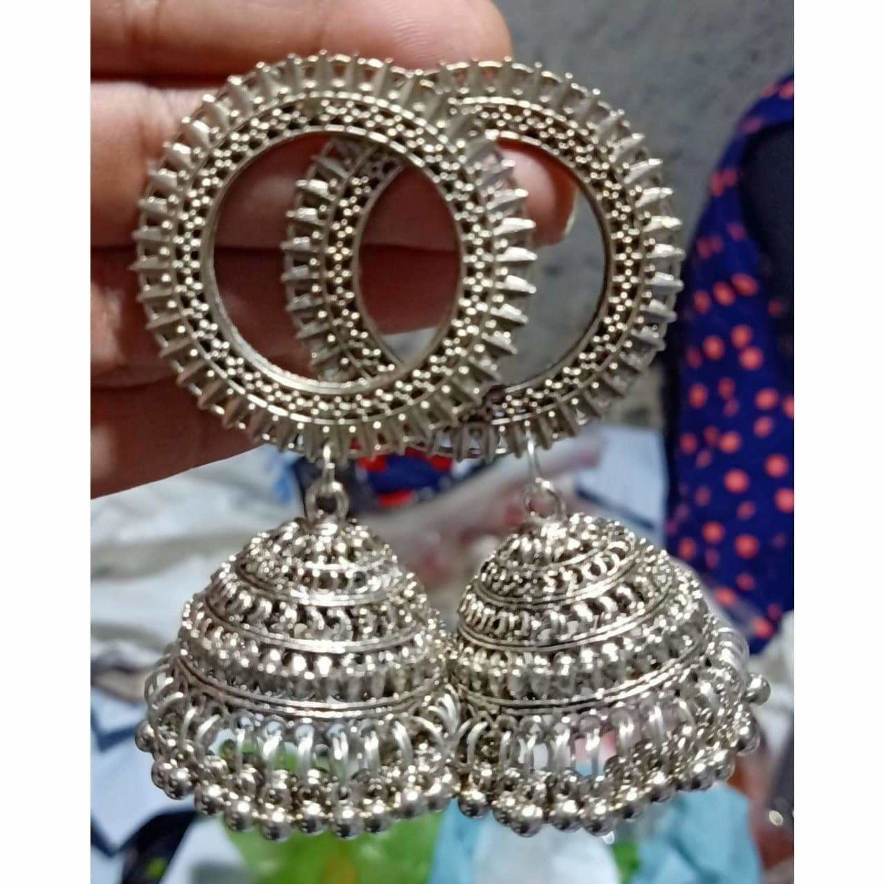 MS Fashion India Oxidized Sun Style Jhumki Earrings | Grocsy