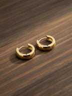 NVR Men's Gold Plated Hoop Earrings | Grocsy