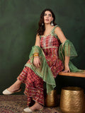 Sangria Printed Pure Cotton Kurta & Sharara With Dupatta | Grocsy