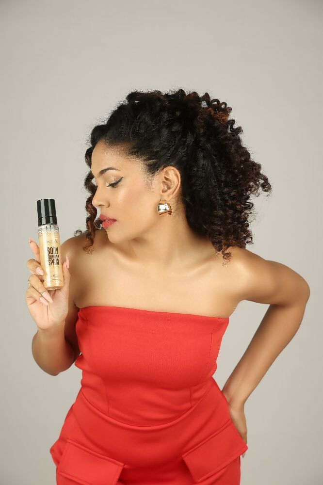 Ammoha Cosmetics Golden Body Shimmer Spray with aloe vera extract | Grocsy