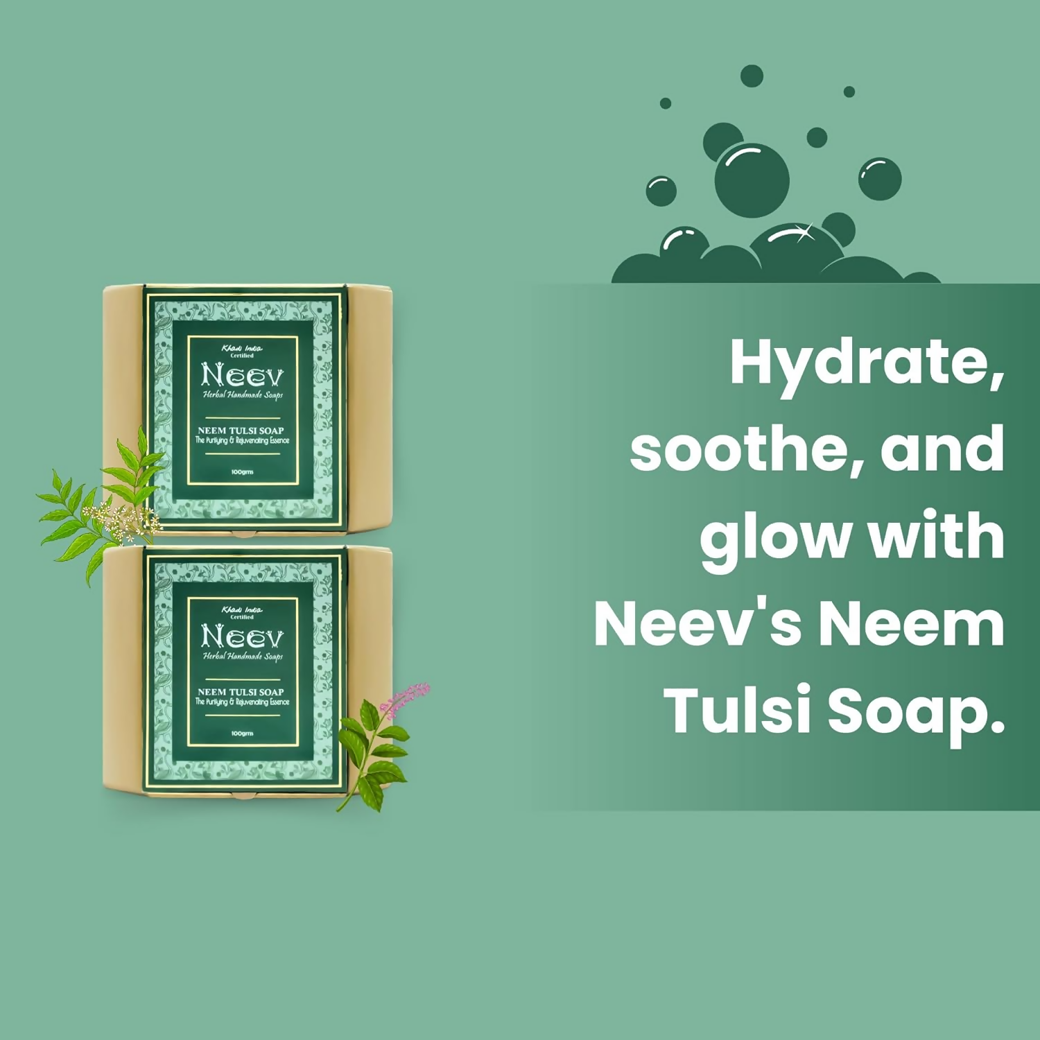 Neev Herbal Handmade Soap Neem Tulsi Handmade Soap | Grocsy