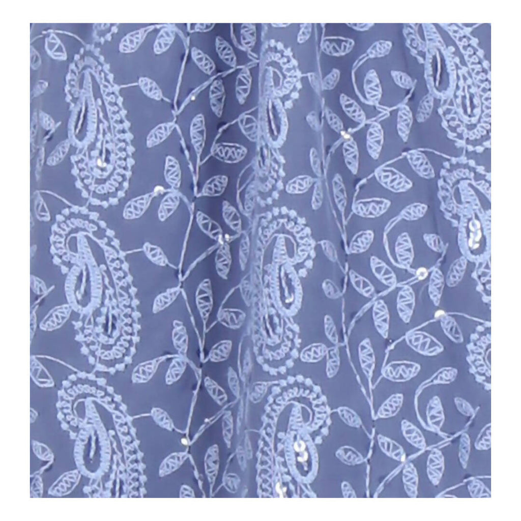 Akarshan viscose Lukhnowi Chikankari Anarkali kurta with Leggings - Grey | Grocsy
