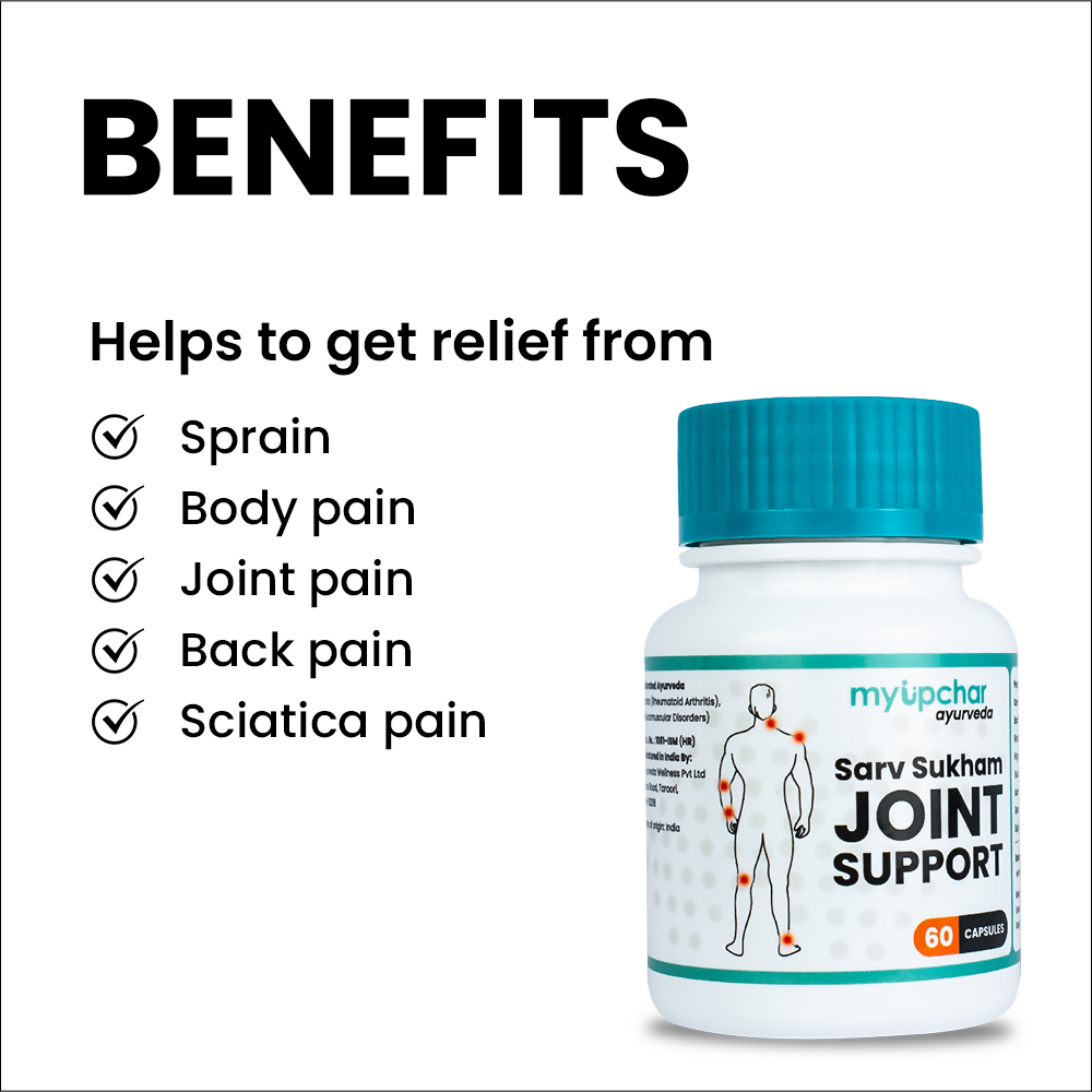 myUpchar Ayurveda Sarv Sukham Joint Support Capsules | Grocsy