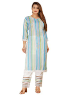 Vamika Embroidery Rayon Multicolor Party Wear/Casual Wear Kurta Set/Suit | Grocsy