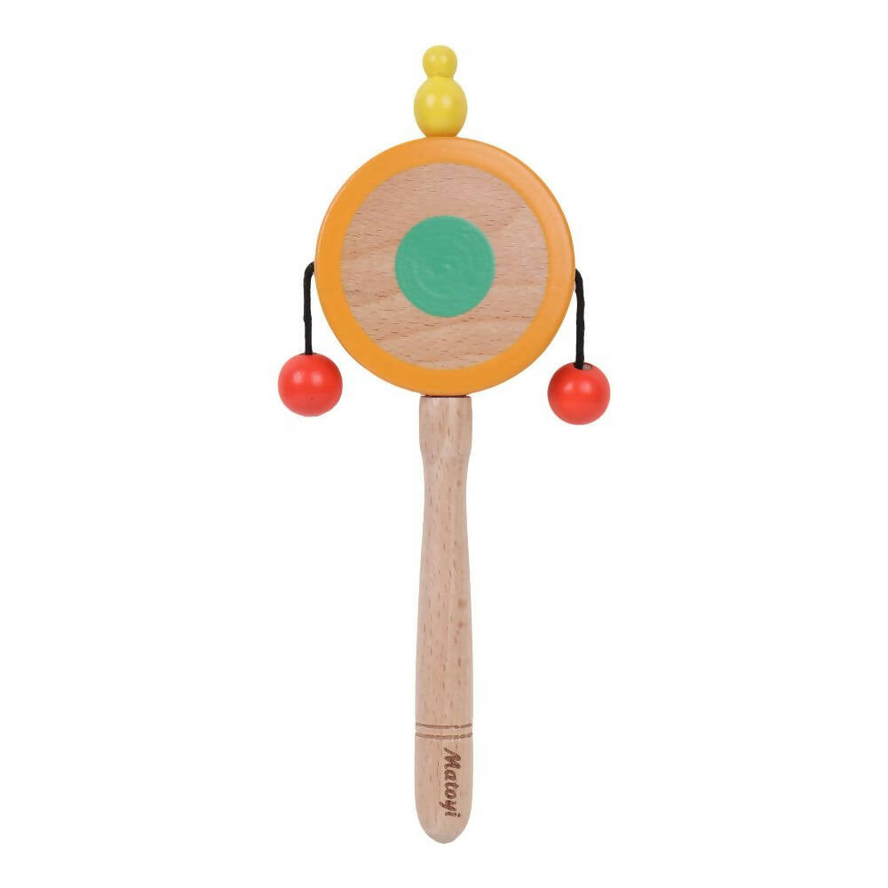 Matoyi Wooden Baby Flat Disk Rattle | Grocsy