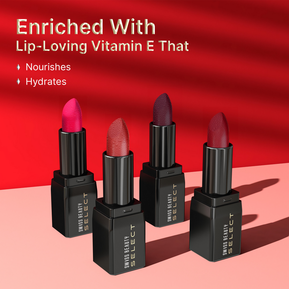 Swiss Beauty Select Dare To Matte Lipstick - 1 Paradise Nude | Grocsy