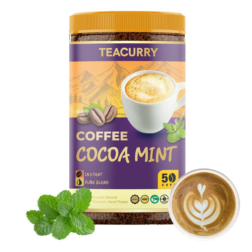 Teacurry Mint Cocoa Coffee - Arabica Freeze Dried Coffee for Instant Hot & Cold Coffee | Grocsy