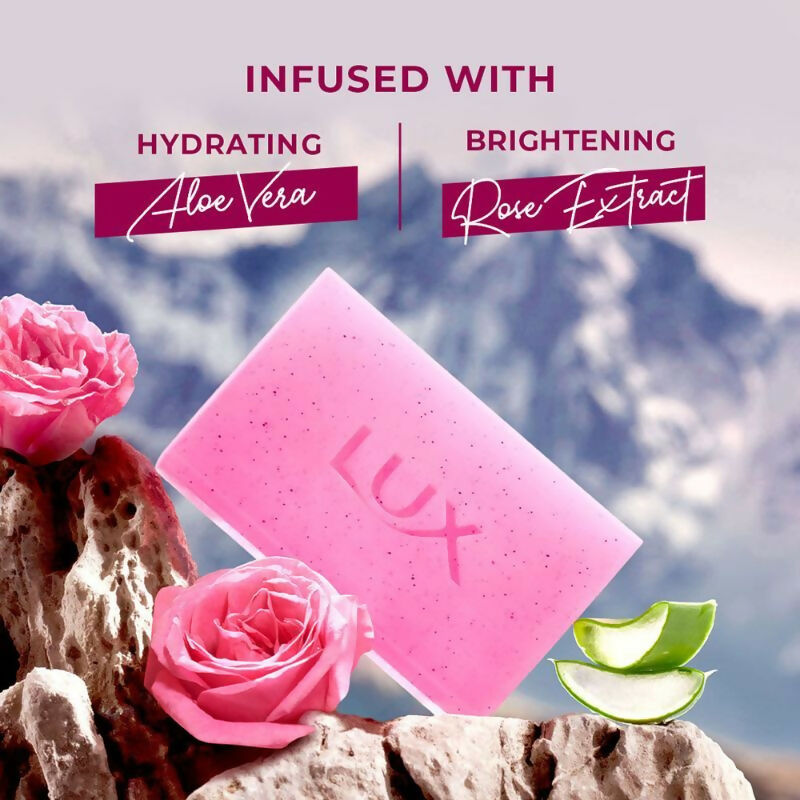 Lux Essence Of Himalayas Rose & Aloe Vera Exfoliating Soap | Grocsy