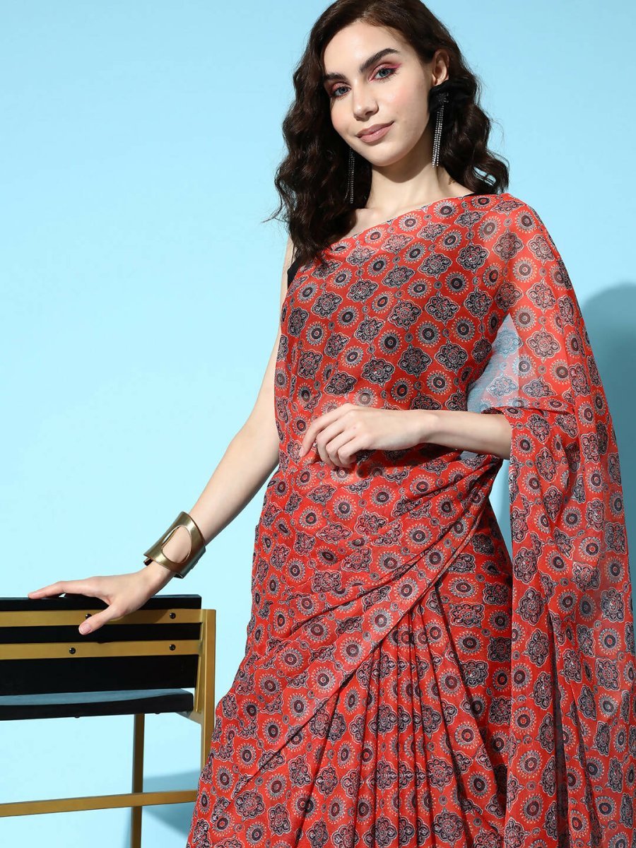 Ahalyaa Women's Traditional wear Saree - Mustard | Grocsy