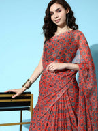 Ahalyaa Women's Traditional wear Saree - Mustard | Grocsy