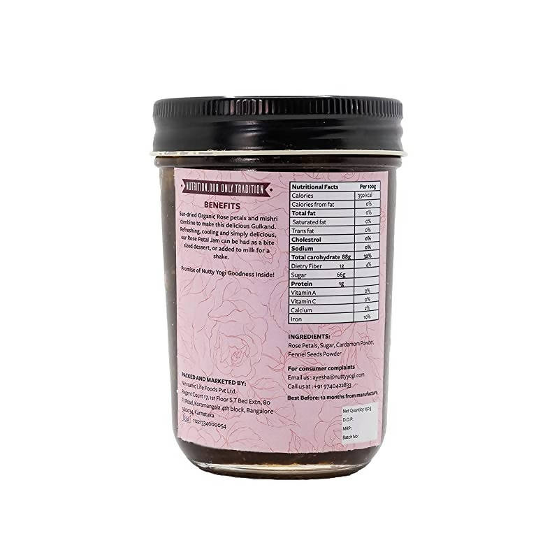 Nutty Yogi Organic Gulkand (Rose Petal Jam) | Grocsy