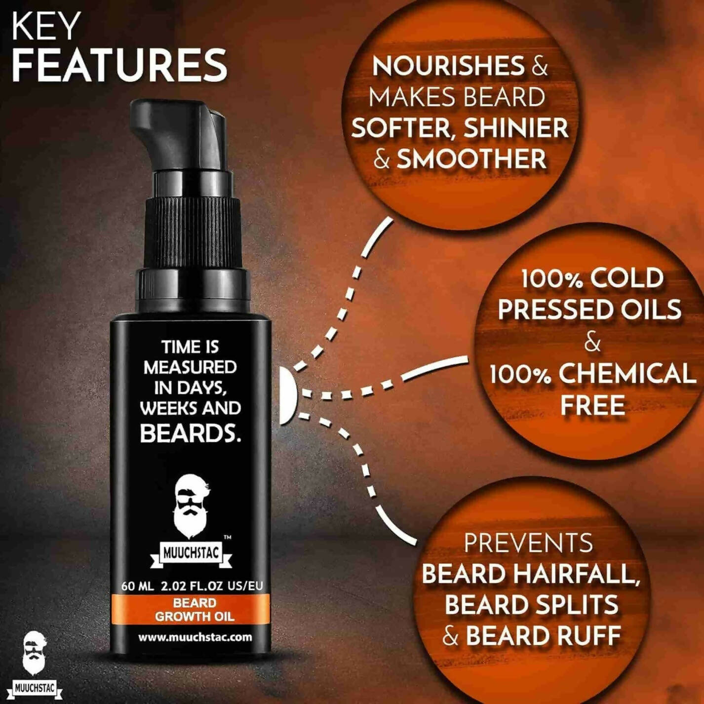Muuchstac Beard Growth Oil | Grocsy