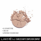 Lakme 9 To 5 Flawless Matte Complexion Compact - Almond | Grocsy