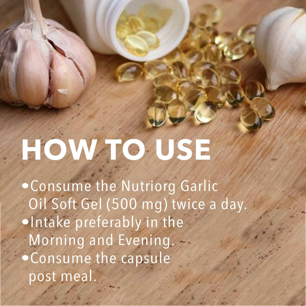 Nutriorg Garlic Oil Soft Gel Capsules | Grocsy