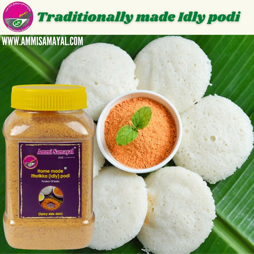 Ammi Samayal Homemade Idli Podi and Cold Pressed Sesame Oil Combo | Grocsy