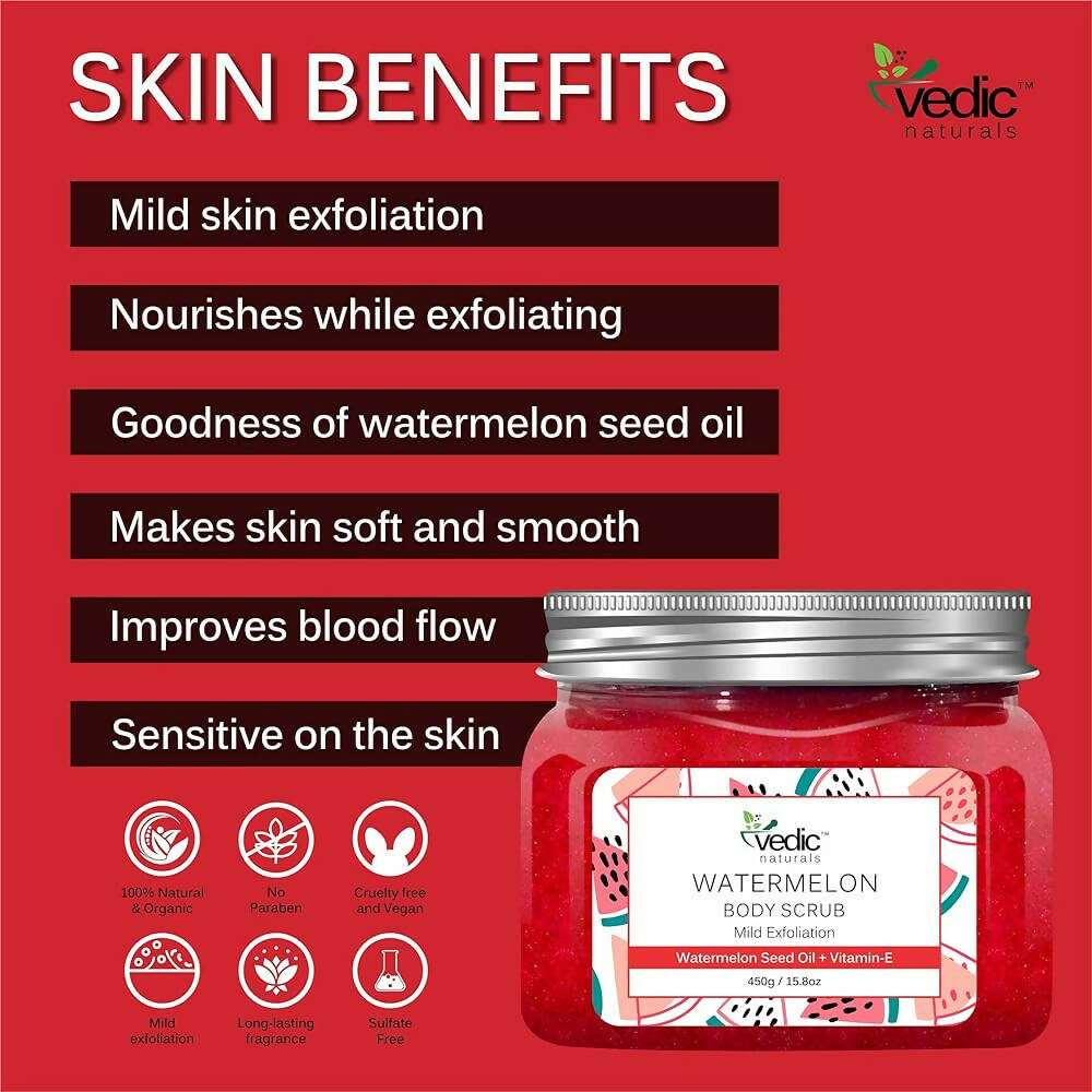 Vedic Naturals Watermelon Body Scrub | Grocsy