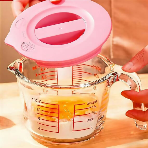 Not Available Glass Measuring Jug with Lid | Grocsy
