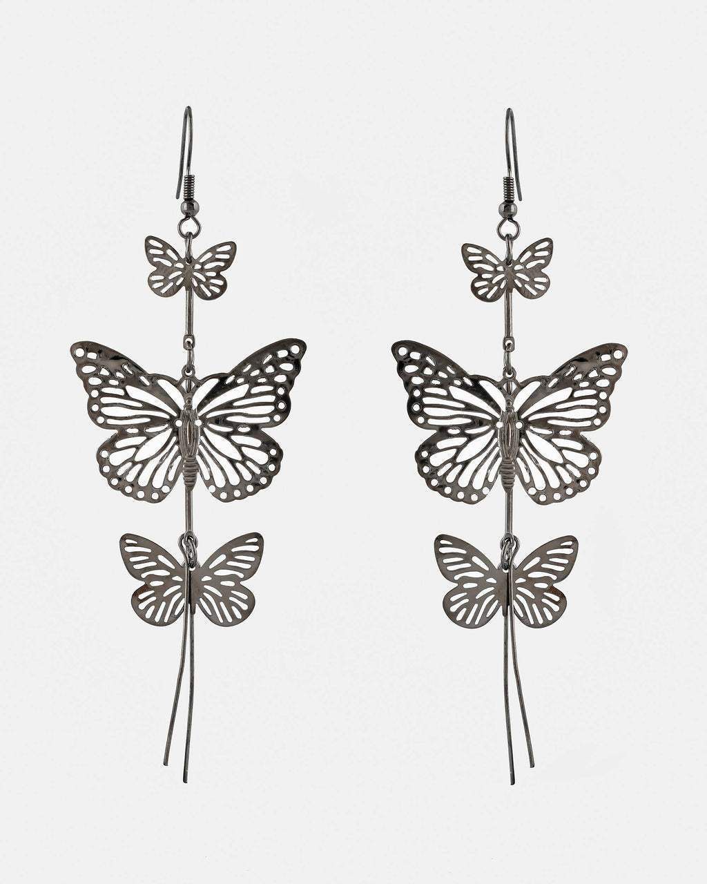 VOJ Women Rhodium-Plated Butterfly style Stainless Steel Drops & Danglers Earrings | Grocsy